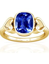 18K Yellow Gold Cushion Cut Blue Sapphire Solitaire Ring (GIA Certificate)