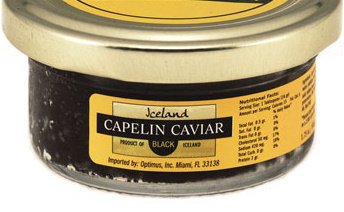 Black Capellin Caviar - pasteurized caviar - 1.75 oz 50 gr, Iceland. by Apilcina