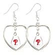 Philadelphia Phillies Mini Baseball Heart Earrings