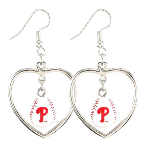 Philadelphia Phillies - MLB Mini Baseball Heart Earrings