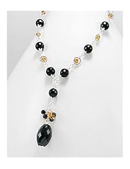 Onyx Necklace In 92.5 Sterling Silver