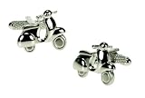 Onyx Designer Cufflinks - Vespa - For the Scooter Lover