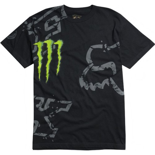 Fox Racing Monster RC Replica Downfall Men's Short-Sleeve Sportswear T-Shirt/Tee - Color: Black, Size: X-Large