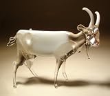 Blown Glass Art Farm Animal Figurine WHITE GOAT