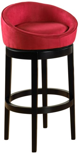 Igloo Microfiber 30" High Swivel Red Bar Stool