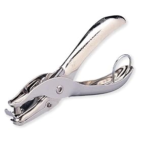 Swingline Handheld 1 Hole Punch, 5 Sheet Capacity, Chrome (A7074005S)
