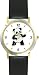 Baby Giant Panda or Panda Bear Animal - WATCHBUDDY&reg; DELUXE TWO-TONE THEME WATCH - Arabic Numbers - Black Leather Strap-Women's Size-Small