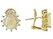 14K Yellow Gold Opal and Diamond Earrings
