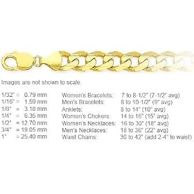 11.5mm concave curb gold chain available in necklace, bracelet and anklet... by Adylon