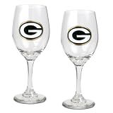 Green Bay Packers Set of 2 Wine Glasses