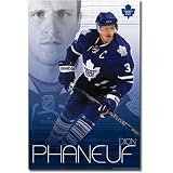 Professionally Framed Toronto Maple Leafs Dion Phaneuf Sports Poster Print - 22x34 with RichAndFramous Black Wood Frame