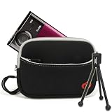 Sleek (Black) Neoprene Padded Case for your Kodak ZxD / Zi8 / Zi6 Pocket Video Camera ***Includes Mini Tripod***
