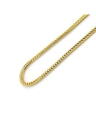 14K Gold 1.5mm Italian Franco Chain Necklaces ( Available Length 16", 18", 20", 22", 24")