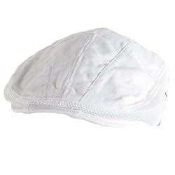 COTTON MESH DRIVING DRIVER GOLF IVY CAP HAT * WHITE * Medium / Large