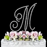 RENAISSANCE MONOGRAM WEDDING CAKE TOPPER LARGE LETTER M