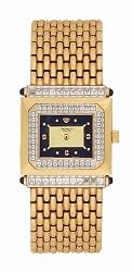 Jules Jurgensen Women's A165Y Pagoda Gold-Tone Crystal Accented Watch