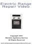 Electric Range Repair Video