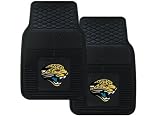 A Set of 2 NFL Universal Fit Front All-Weather Floor Mats - Jacksonville Jaguars