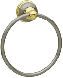 Baldwin 3544.153 Laguna Towel Ring, Satin Nickel with Polished Brass
