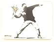 Banksy Fridge Magnet - 'Flower Thrower'
