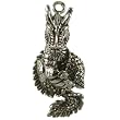 Handmade Unisex Pendant Dragon Sterling Silver Jewelry 1.5 inches