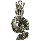 Handmade Unisex Pendant Dragon Sterling Silver Jewelry 1.5 inches Handmade Unisex Pendant Dragon Sterling Silver Jewelry 1.5 inches
