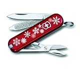 Victorinox Classic SD Red Snowflake Design Swiss Army Knife