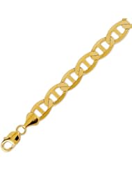 14K Solid Yellow Gold Mariner Chain Bracelet 10.8mm (25/64 in.) - 8.5