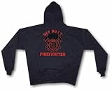 OFF DUTY FIREFIGHTER Men's Hoodie Sweat Shirt Small thru 4XL
