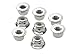 Traxxas 3647 Flanged Nylon Lock Nuts, 4mm (Set of 8)
