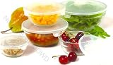 Classy Glass Bowl Set with Lids (set of 5 bowls with lids)