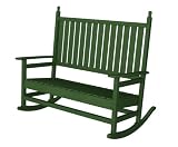 Recycled Lake View Outdoor Patio Double Rocking Chair - Forest Green