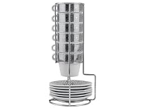PT Espresso Tower Set Porcelain Lace Design Set of 6 Pieces