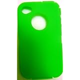 Silicone Skin For Otterbox iphone 4 and 4G by SportyGigabite (Bright Green)