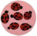 Playground Pink / Red Kids Round Rug Size: Round 6'
