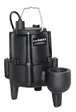 Little Giant WC50TA4/10-HP 6600-GPH Sewage Pump with Tethered Switch, Cast Iron