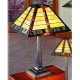 Mission Table Lamp with Caramel & Root Beer Glass (Caramel/Root Beer) (23H x 15W)
