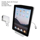 Startechnik Cradle iPad weiss: USB Dockingstation f&uuml;r Apple iPad - Funktionen: USB Steckdose Laden Datenaustausch Audio Video - Tischladestation/ Cradle - weiss