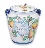 Review Italian Pottery Outlet  / Handmade Toscana Biscotti with Three Dimensional Pear Handle From Italy