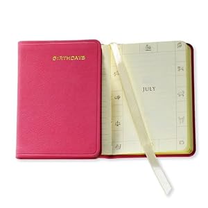 Mini Leather Birthday Book, 160 Pages, 2-3/4" X 3-3/4"