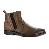 Mens Hush Puppies Timeworn Brown Leather Chelsea Boots