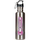 Great American Tampa Bay Buccaneers Breast Cancer Awareness 26oz Silver Water Bottle
