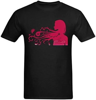 FantasyArtic Men's Abstract Psychedelic Girl Pink Main Character T-Shirt - Cool T Shirts US Size L