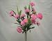 3 PINK Mini Carnation Silk Flower Bushes Bouquets Artificial