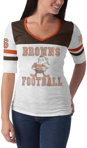 NFL Cleveland Browns Women's Debut Tee, Small, White Wash