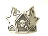 Heavy Metal Lighter Belt Buckle Skull Stars Metal Rocker Belt Buckle Lighter