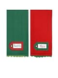 Ritz 2-Piece Naughty/ Nice Waffle Weave Kitchen Towel Set