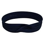 IMAGE OF Pleated Cotton Twill Hat Bands-Navy W12S18C