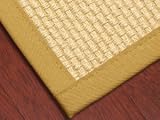 Riviera Sisal Rug 2x3   Natural, Cotton Border   9 Sizes Available