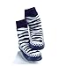 Mocc Ons Baby Toddler Slipper Socks 18-24m Blue Zebra Stripes